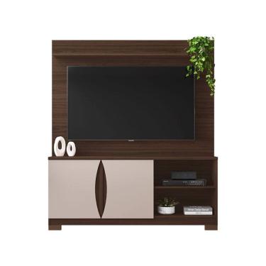 Imagem de Estante Home para TV até 56 Polegadas União JCM Móveis Café Soft/Off