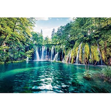 Imagem de DORCEV 3 x 2 m, natureza, verde, selva, cachoeira, pano de fundo, floresta, verão, floresta, lago, montanha, rio, casamento, fotografia de fundo, rústico, paisagem natural, ao ar livre, sessão de