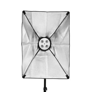 Imagem de Softbox 50x70 Com Soquete Quadruplo Greika Para Estúdio Fotográfico