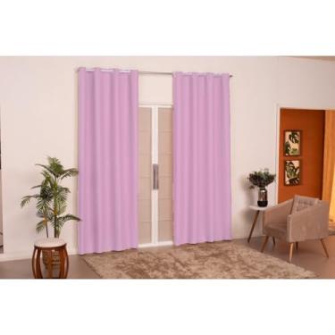 Imagem de Cortina Quarto Sala Antonella 2,00 x 1,80 com ilhós(rosa bebê)