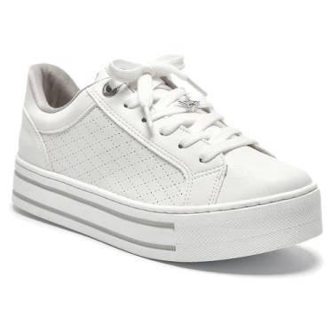 Imagem de Tênis Via Marte Feminino Casual Napa Pulse Star 010-013-01, 38, Branco