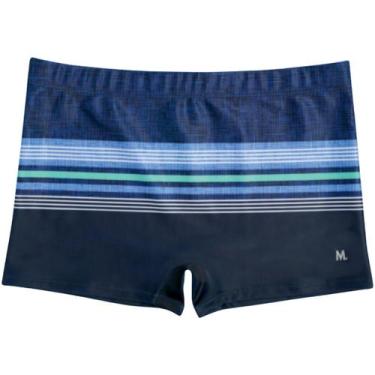 Imagem de Sunga Boxer Masculina Mash Estampa Listratextura Cintura Elastica E Fo