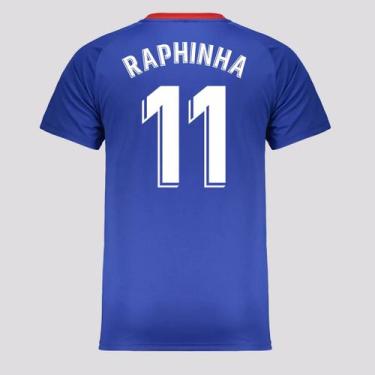 Imagem de Camisa Barcelona Dryfit 11 Raphinha Azul e Vermelha - Balboa, M