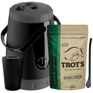 Imagem de Kit Tereré Trot'S Garrafa Cuia Bomba E Erva Menta Stronger