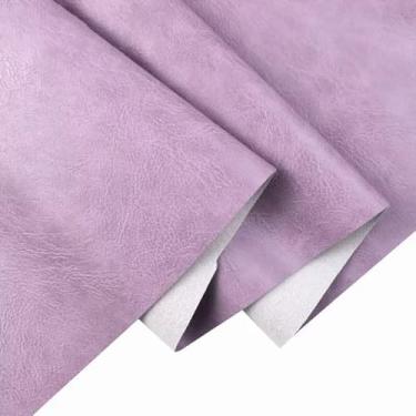 Imagem de 1 Pc Artificial Leather Fabric 50x138CM - Waterproof PU Material for Handmade Sofa Covers, Car Seat Repair, Craft Projects(27-LightPurple)
