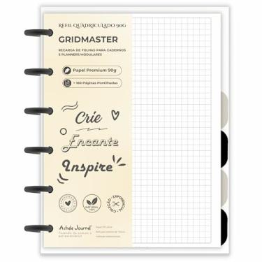 Imagem de Refil Quadriculado para Caderno Modular Inteligente Achala 160 Páginas 90g (Pequeno ~10 x 14 cm)