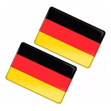 Imagem de Par Adesivos Bandeira Alemanha Resinado Carro Moto Bd51