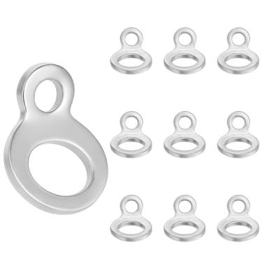 Imagem de Feanron Ganchos de âncoras de amarração de reboque de motocicleta, acessórios de bicicleta suja, anéis de alça de amarração, acessórios de quadriciclo de aço inoxidável resistente, anel de amarração