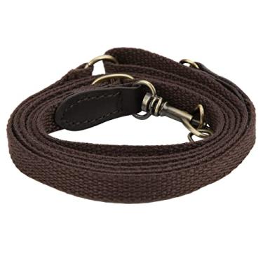 Imagem de TOPINCN Alça de ombro de 122 cm, alça de couro de substituição, alça de bolsa com fivelas de cobre antigas para bolsas refrescantes carteiras, cintos acessórios de bolsa (marrom)