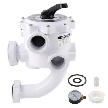 Imagem de Válvula multiporta 261055 compatível com Triton C, II, HD; modelos de filtro D.E. Quad Pool e Spa QUAD60, QUAD80, QUAD100, filtros de areia de montagem lateral de 5 cm, porta rosqueada de 2 polegadas