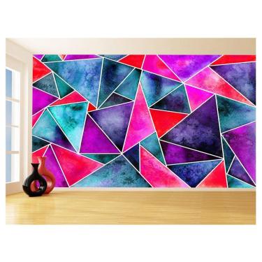 Imagem de Papel De Parede Geométrico Triângulos Abstrato 3,5M Gmt58