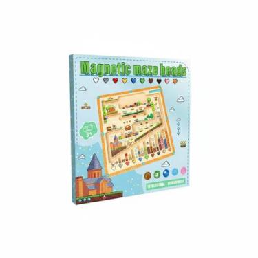 Imagem de Brinquedo Labirinto Magnético Montessori Infantil de Madeira com Bolin
