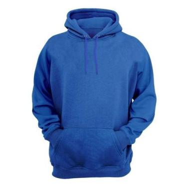 Imagem de Blusa Moletom Canguru Felpado Masculino Com Capuz - Azul Royal - Olv J