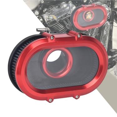 Imagem de HDBUBALUS Kit de admissão de limpador de filtro de ar de motocicleta adequado para Harley Touring CVO Road Glide Street Glide 2023-2025 Softail Breakout Street Bob Low Rider S 2025-later (vermelho)