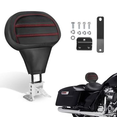 Imagem de Encosto de motociclista para motociclista adequado para modelos de turismo Road King Street Glide 1997-2024 (corda vermelha)