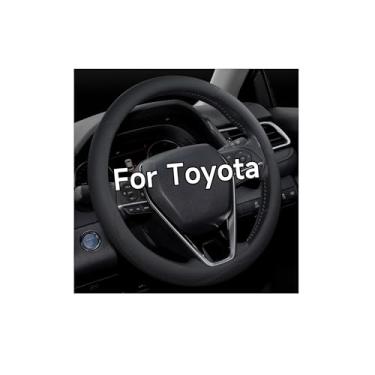 Imagem de OHHMNKK Capa de volante para Toyota 4 Runner Tacoma Sequoia Trndra Sienna Grip de volante (preto)