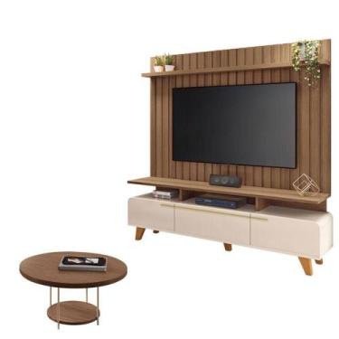 Imagem de Rack Bancada Essenza E Painel Link 2.0 Com Mesa De Centro Sky Off Whit