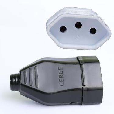 Imagem de 5 pçs Pino femea tomada desm. 2P+T 10A 250V NBR P/B