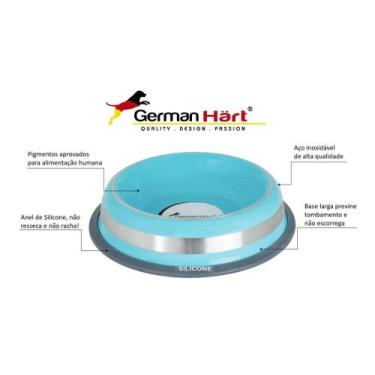 Imagem de Comedouro Inox GermanHart Prestige Azul - German Hart