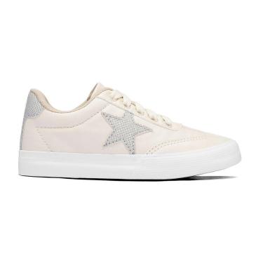 Imagem de Tênis Happy Infantil Estrela Brilhante Prata Bege-Feminino