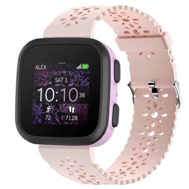 Imagem de Lamshaw Pulseiras de substituição de renda de silicone compatíveis com pulseira de relógio inteligente Garmin Bounce, tamanho único, silicone, 1