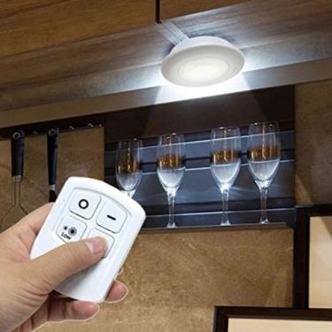 Imagem de 3PCS Luminária Kit 3 Lâmpada Led Spot Sem Fio Controle Remoto Lampada 