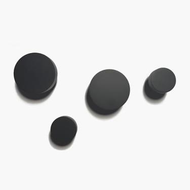 Imagem de anaan Orano Ganchos de parede redondos de madeira montados na parede, cabides de parede, cabides para roupas, bolsas, chapéus, lenços, toalhas, ganchos de guarda-roupa resistentes, conjunto de 4