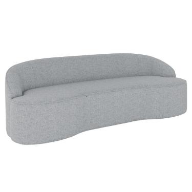 Imagem de Sofá 4 Lugares Para Sala De Estar Living 260cm Theo D06 Linho Cinza Claro - Mpozenato