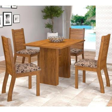 Imagem de Conjunto Sala De Jantar Completa Mesa 4 Cadeiras Quick Viero