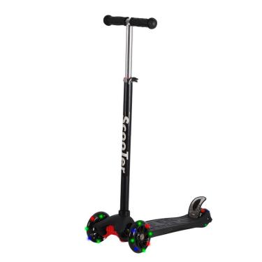 Imagem de Patinete 4 Rodas Luzes Led Infantil Regulável Até 70Kg