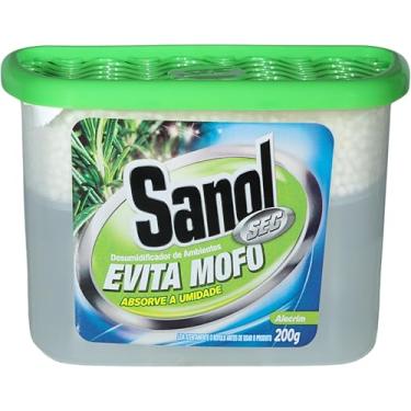 Imagem de Evita Mofo Absorventes de Umidade (desumidificador), Alecrim, Sanol, 200 g, Verde
