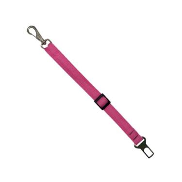 Imagem de Cinto de Segurança Universal para Pets, Trava Ajustável com Fivela, 4 Cores Disponíveis, Compatível com Todos os Veículos, Ideal para Cães e Gatos (Rosa)