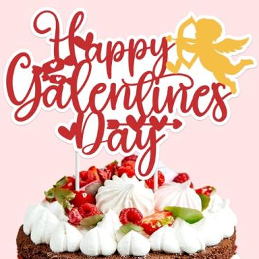 Imagem de Topo de bolo Happy Galentine's Day - 1 peça de decoração de bolo "Happy Galentine's Day", artigos de festa com tema doce amor para aniversário, casamento e celebrações românticas