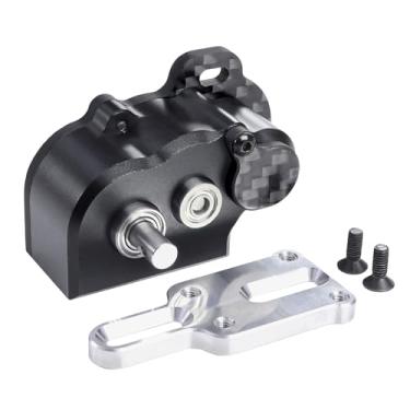 Imagem de 48 Pitch Ultralight Portal LCG Transmission Gearbox with Slipper Pad for 1/10 Cheater Rigs Capra SCX10 III AR45 Axle DIY Chassis (Black)