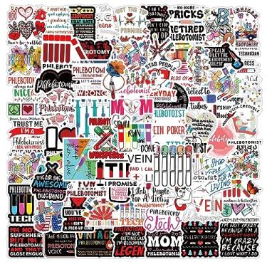 Imagem de 120pcs Phlebotomy Stickers Pack, Cartoon Cute Vinyl Waterproof Decals for Water Bottle,Laptop,Phone,Skateboard,Scrapbooking,Bumper for Kids Teens Adults Fans for Party Supply