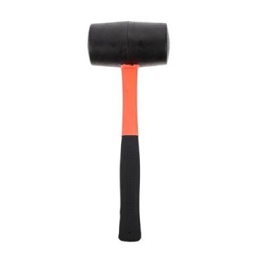 Imagem de Non-slip Rubber Mallet Hammer with Fiber Handle Shock-resistant Flooring Installation Tool for Tile Ergonomic Anti-skid Grip Wear-resistant Head for Woodworking and Paving