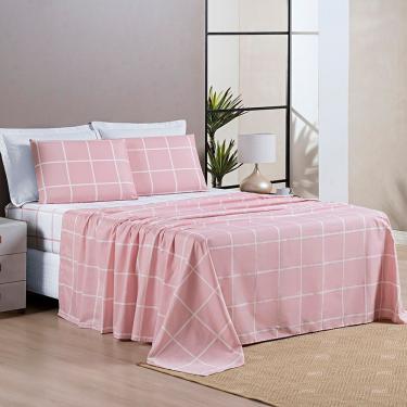 Imagem de Jogo De Cama Austin King 04 Peças - Rosa