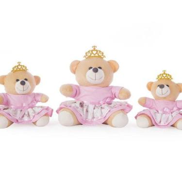 Imagem de Ursa Pelúcia Princesa Rosa 3 Un