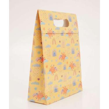 Imagem de Embalagem Presente Sacola Estampa Sol Marisa-16258, UN, Laranja