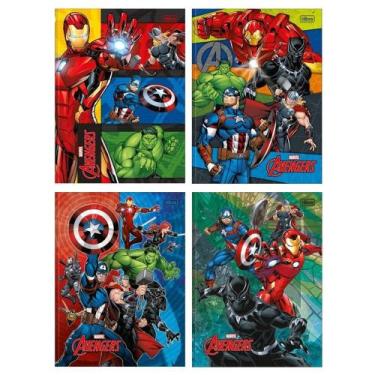 Imagem de Caderno Costurado Tilibra Universitário Capa Dura Avengers 80 Folhas -