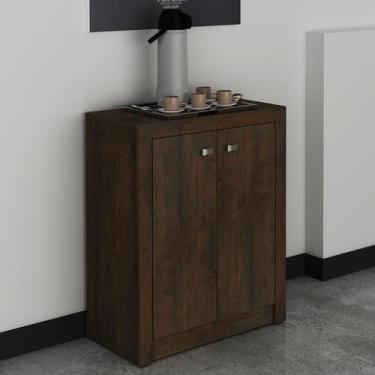 Imagem de Balcão Escritório Organizador Home Office 2 Portas Rústico - Tecno Mob