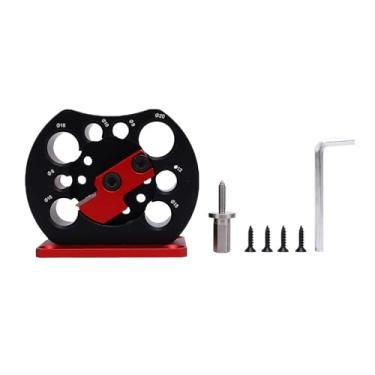 Imagem de GOTOTOP Fabricante de Passador Redondo Ajustável, Inserções de Carboneto de 8 Furos, Ferramenta para Trabalhar Madeira Em Liga de Alumínio Com Chave de Pino e Parafusos para Cavilhas de