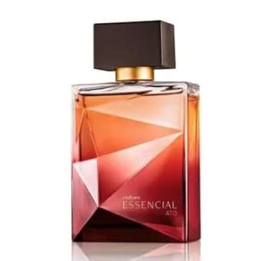 Imagem de Natura Essencial Ato Perfume Masculino, Fragrância Amadeirada, Miniatura 25ml, Frasco Geométrico Vermelho Degradê