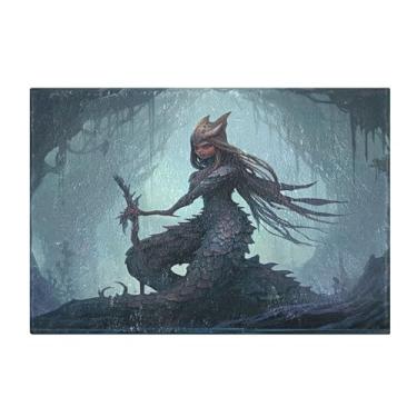 Imagem de Burbuja Tapete de banho de sirene, tapete de banheiro absorvente extra macio com suporte antiderrapante para banheiro, banheira, chuveiro, 40 x 61 cm