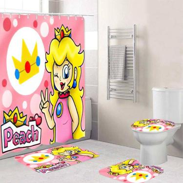 Imagem de Conjunto de chuveiro Princess Peach`s Toadstoois Anime Waterproof