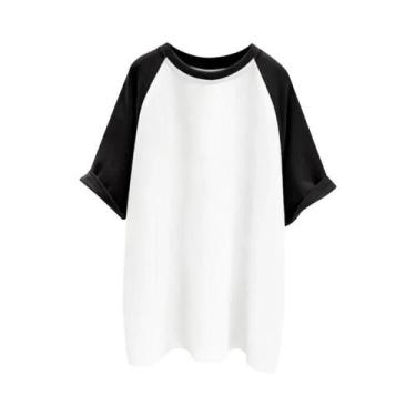 Imagem de Camiseta Básica de Algodão - Manga Curta - Branca e Preta - Unissex - 