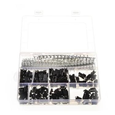 Imagem de ROUPWKWO 520 peças conectores de fio jumper carcaça cabeçalho crimpagem com gancho kit 40 conjuntos macho fêmea XHPX 2/3/4/5J 2,54 mm