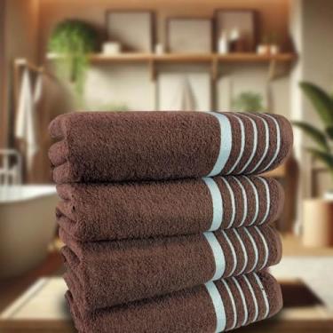 Imagem de Toalha de Banho Algodão Gigante Macia Felpuda 75x150cm Marrom – Super Absorvente e Confortável (Marrom,01 Toalha de Banho)