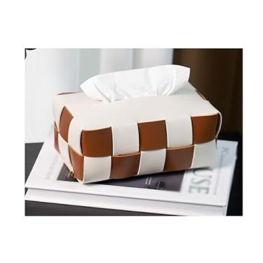 Imagem de Caixa Dispensadora de Lenços Caixa de Papel Tabuleiro de Xadrez Sala de Estar Mesa de Café, Caixa de Armazenamento de Mesa Simples Moderna Caixa de Lenço Suporte de Caixa de Lenços (B) (C)