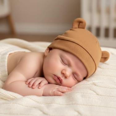 Imagem de Gorro para bebês recém-nascidos Preemie chapéus para meninos outono inverno recém-nascido hospitalar chapéus para meninas 0-6 meses